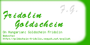 fridolin goldschein business card